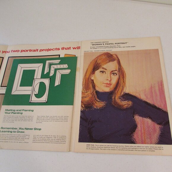 Vintage 1971 Craftint Portrait Sketching Instruction Booklet - Picture 8 of 16